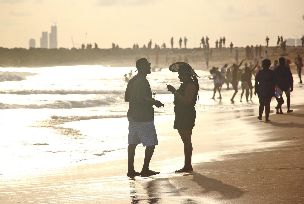 beach, love, nature, sunset, sea, man, woman, lagos, nigeria, africa, couple, male, female, outdoor, travel, lifestyle, water, young, elegushi