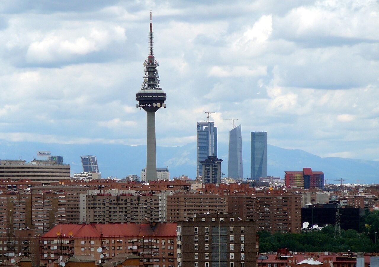 skyscraper, madrid, architecture, city, urban, landscape, tower, darling, blue, madrid, madrid, madrid, madrid, madrid