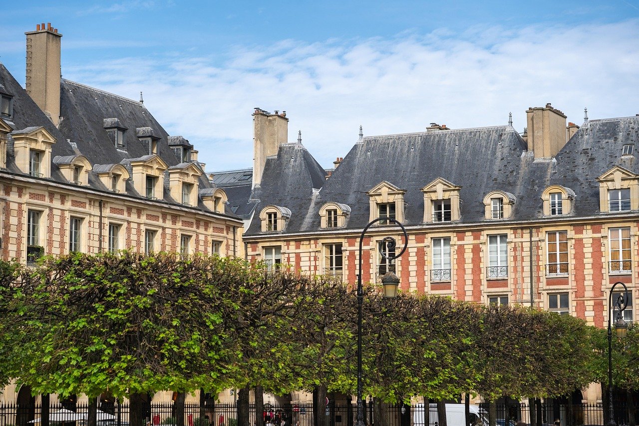 houses, buildings, brick buildings, historical, facades, architecture, city, city square, vosges place, france, paris, paris, paris, paris, paris, paris