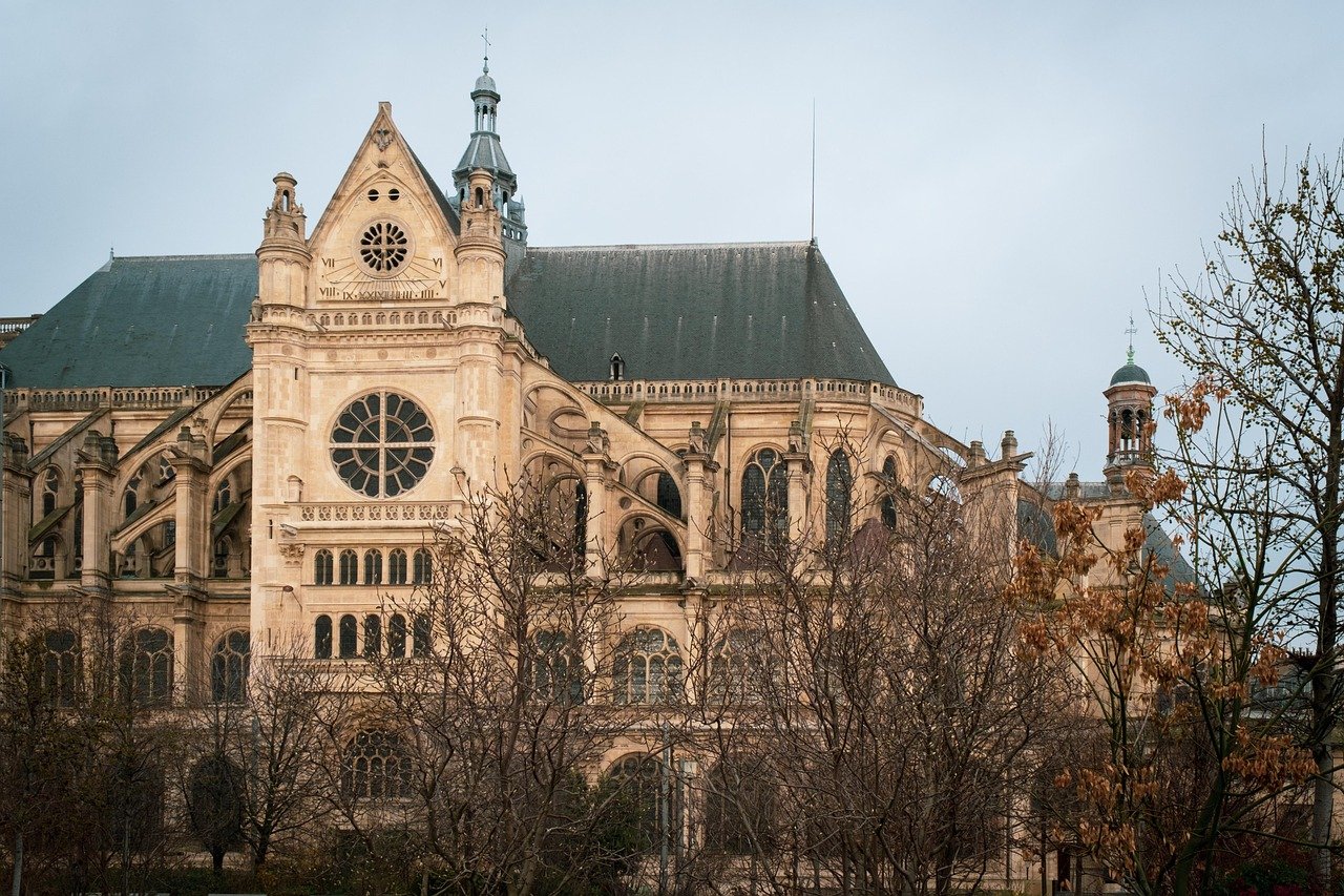 city, church, facade, monument, tourism, paris