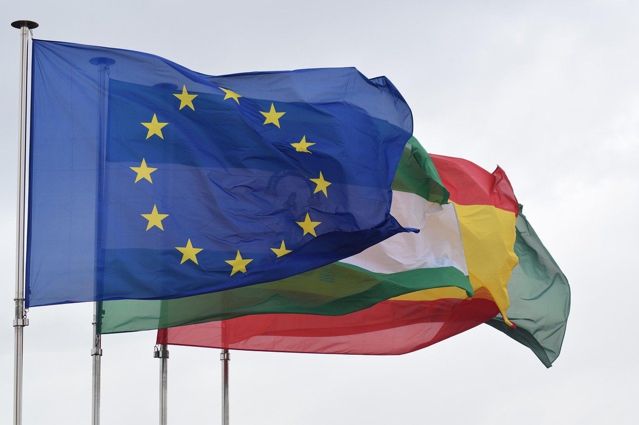 flags, flag of the european union, european union, flag of andalucía, flag of spain, nations, andalusia, spain, countries, nation, nationality, european union, european union, european union, european union, european union
