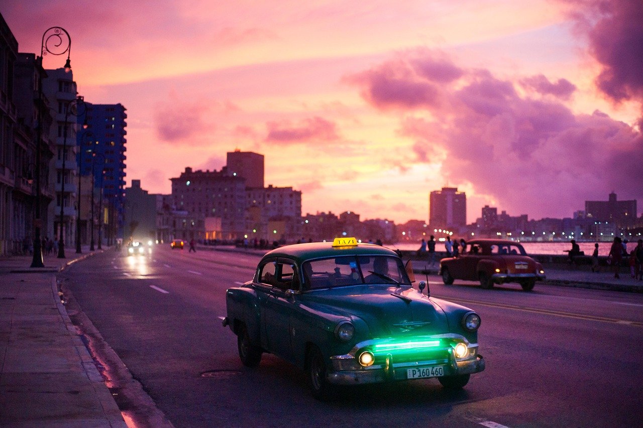car, night sky, sunrise, havana, nature, night, travel, tourism, cuba, old, vintage, architecture, sky, automobile, city, car wallpapers, urban
