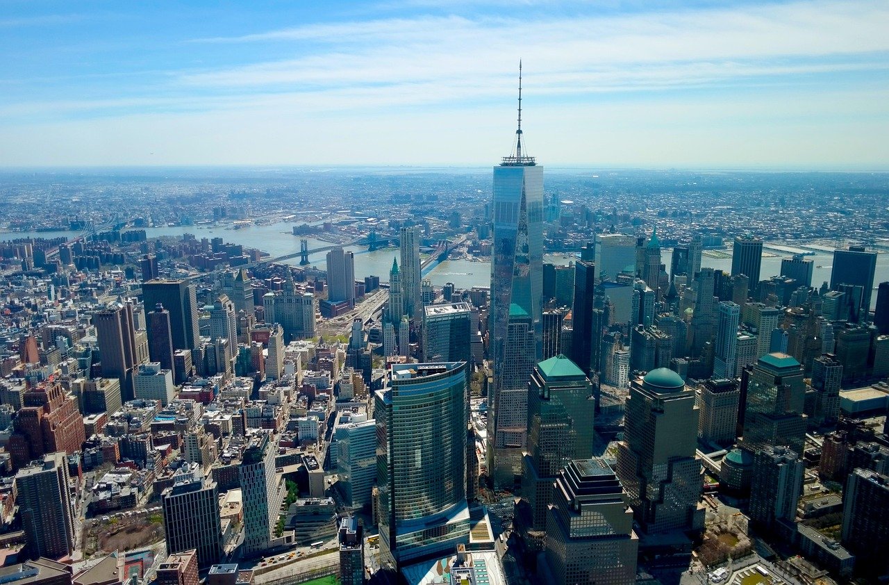 world trade center, downtown, aerial, trade, center, world, new, york, city, landmark, manhattan, skyscraper, architecture, skyline, cityscape, building, tower, ny, nyc, metropolis, one, freedom, hudson