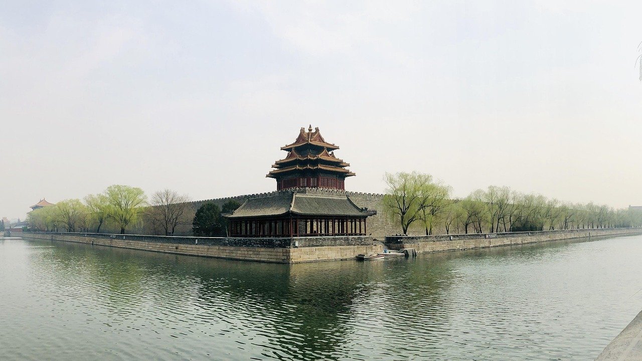beijing, city moat, nature, spring, forbidden city, china