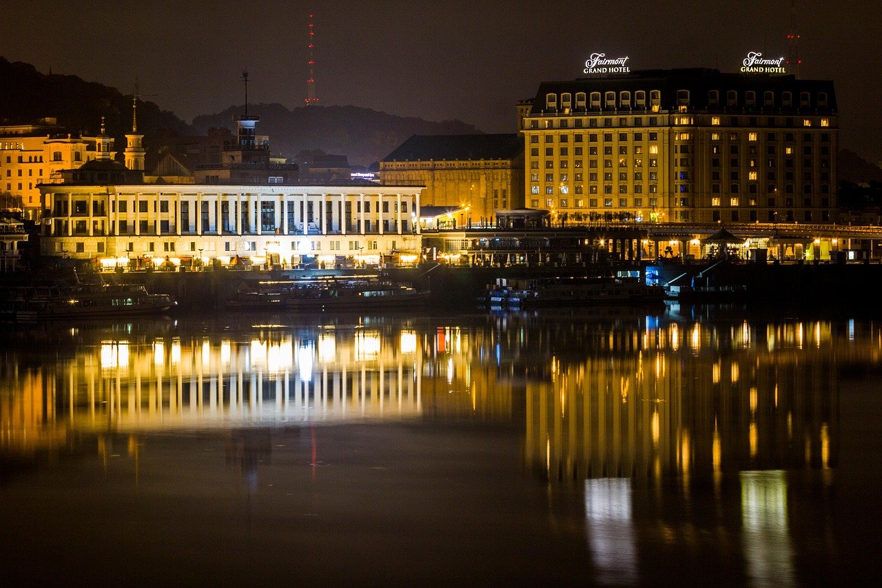 city, river, night, reflection, water, lights, buildings, harbor, port, downtown, urban, cityscape, tourism, kyiv, nature, dnipro, ukraine